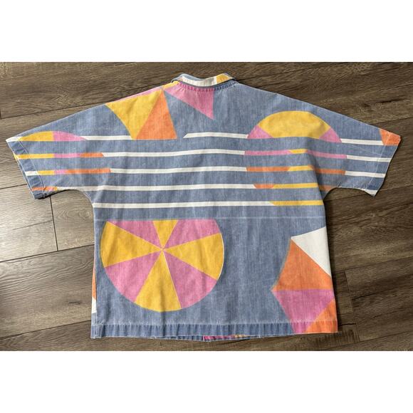 Colorful Geometric Casual Button Down Shirt - Picture 2 of 5